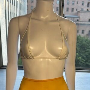 White Lycra triangle top